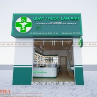 Thiết kế quầy thuốc Lâm Anh Hiện đại – Hà Nội